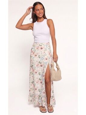 NWT Abercrombie & Fitch Floral Side Slit Maxi Skirt Size XS